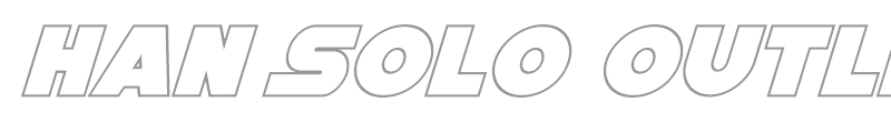 Han Solo Outline Italic